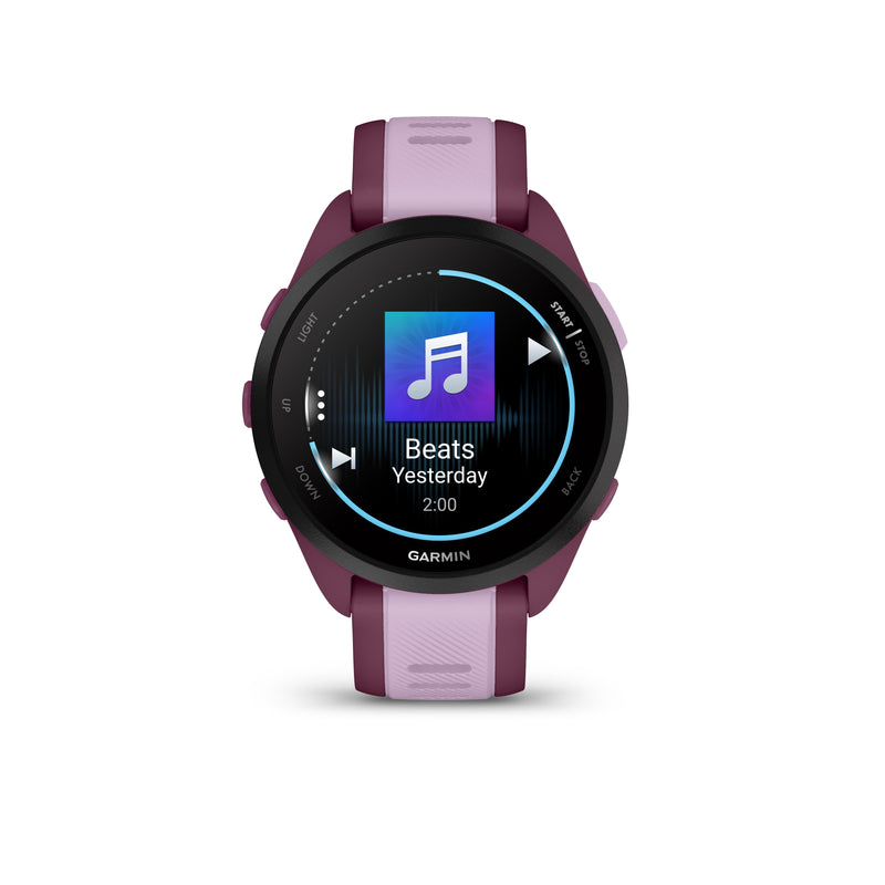 Garmin Forerunner 165 Music GPS Running Smartwatch and Fitness Tracker with Heart Rate - Berry/Lilac
