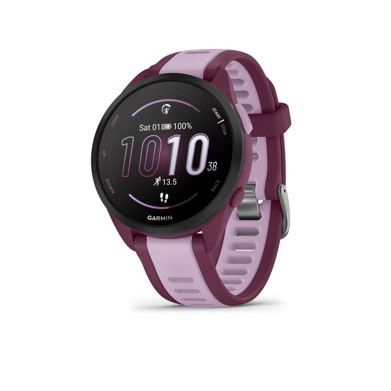 Garmin Forerunner 165 Music GPS Running Smartwatch and Fitness Tracker with Heart Rate - Berry/Lilac