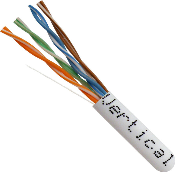 Vertical Cable 350-MHz Plenum 24AWG UTP FT6 Cat5e Cable - 304.8-meter (1000-ft) Pull Box - White