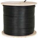 Vertical Cable Shielded Outdoor UV Rated Cat5e 350-MHz 8-Conductor 4-Pair 24-gauge CMX Solid Bare Copper with Messenger - 304.8-meter (1000-ft) Spool - Black