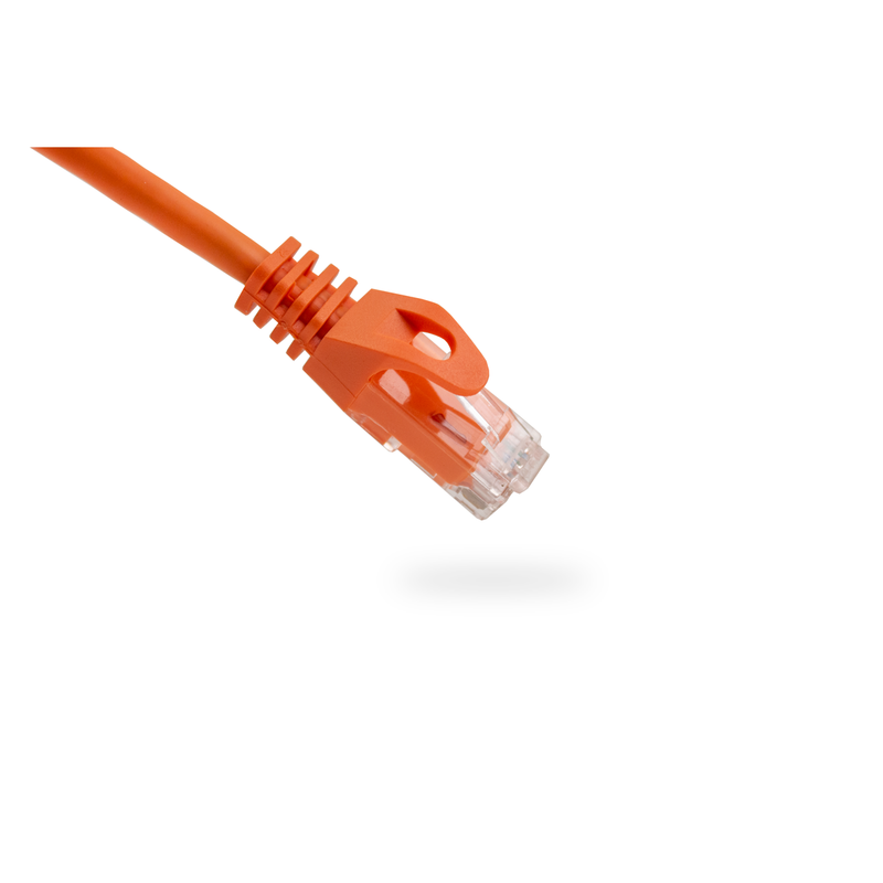 Vertical Cable Cat6 Patch Cable with Boot and Protector - 0.3-meter (1-ft) - Orange