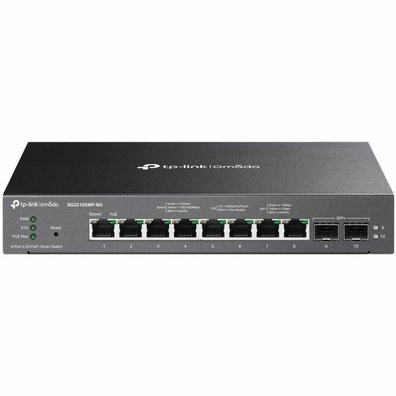 TP-Link Omada 8-Port 2.5GBASE-T and 2-Port 10GE SFP+ Smart Switch with 8-Port PoE+