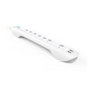 360 Electrical Idealist 3.4 7-Outlet Surge Strip with 2 x 3.4A USB ports and 1.8-meter (6-ft) Cord - White