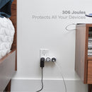 360 Electrical PowerCurve Mini 2-Outlet Rotating Surge Tap with 2 x 3.4A USB ports - 2nd Generation - White