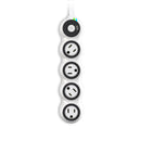 360 Electrical PowerCurve 4-Outlet Rotating Surge Strip with 1.2-meter (4-ft) Cord - 2nd Generation - White