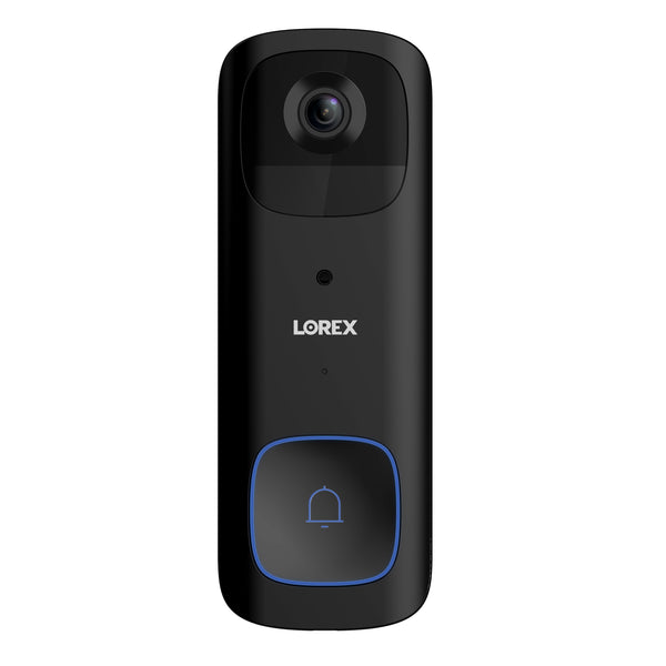 Lorex 2K Battery-Operated Wi-Fi Video Doorbell - Black