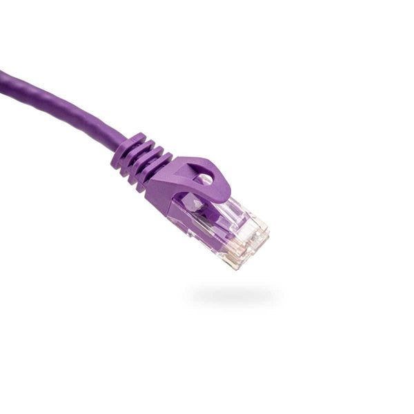Vertical Cable Cat5e Patch Cable with Boot and Protector - 2-meter (7-ft) - Purple