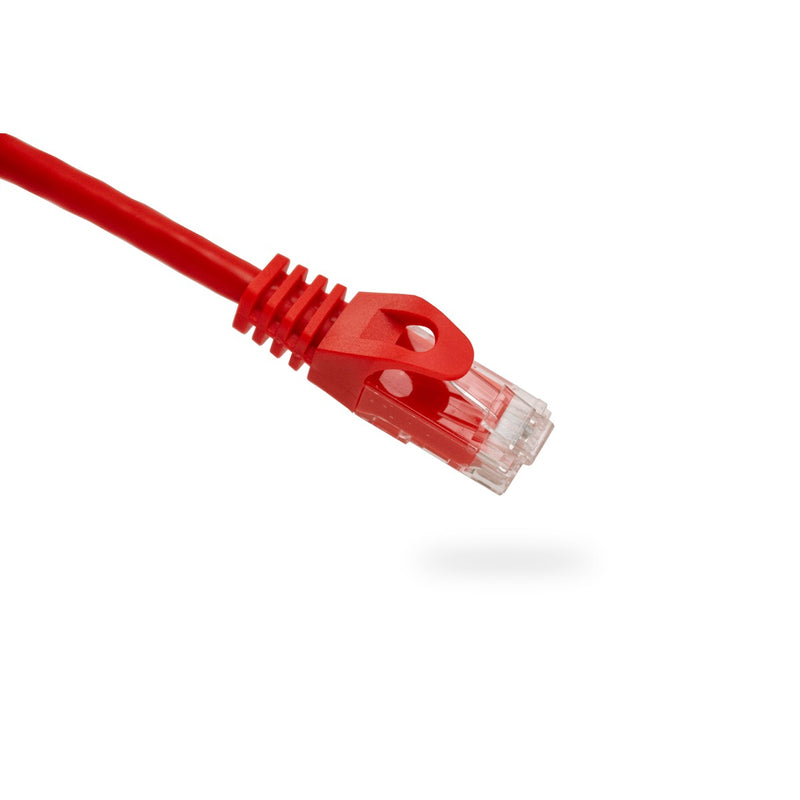 Vertical Cable Cat6 Patch Cable with Boot and Protector - 0.15-meter (0.5-ft) - Red