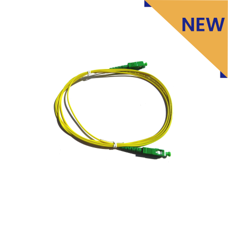 PerfectVision Simplex 2.0-mm SM Riser Fiber Optic Jumper Cable with SC/APC-SC/APC Connectors - 5-meter (16.4-ft) - Yellow