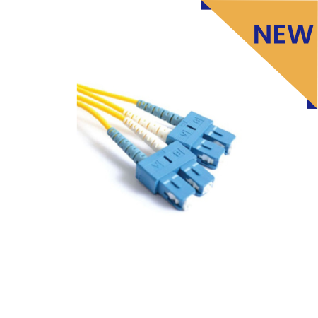 PerfectVision Duplex 2.0-mm SM Riser Fiber Optic Jumper Cable with SC/UPC-SC/UPC Connectors - 1-meter (3.3-ft) - Yellow
