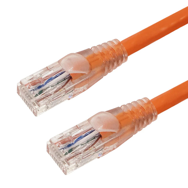 Infinite Cables RJ45 Cat6 550-MHz Clear Molded Boot Patch Cable - 4.5-meter (15-ft) - Orange