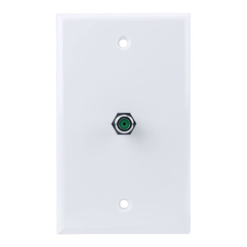 Construct Pro Single Gang 3-GHz F-81 Wall Plate - 10-pack - White