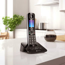Motorola D87 Series Bluetooth Cordless Telephone - Single - Black