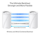 TP-Link Deco BE95 BE33000 Quad-Band Whole Home Mesh Wi-Fi 7 System - 2-pack - White