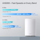 TP-Link Deco X80 AX6000 Dual-Band Mesh Wi-Fi 6 System - 2-pack - White