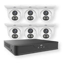 Uniview 8-Channel NVR Security System with 6 x 4MP PoE Dome Cameras - White