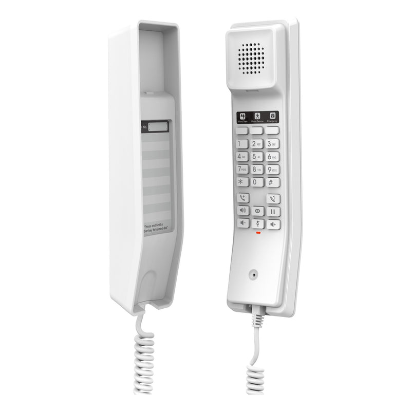 Grandstream GHP610 Compact Hotel Phone with PoE Fast Ethernet Port - White