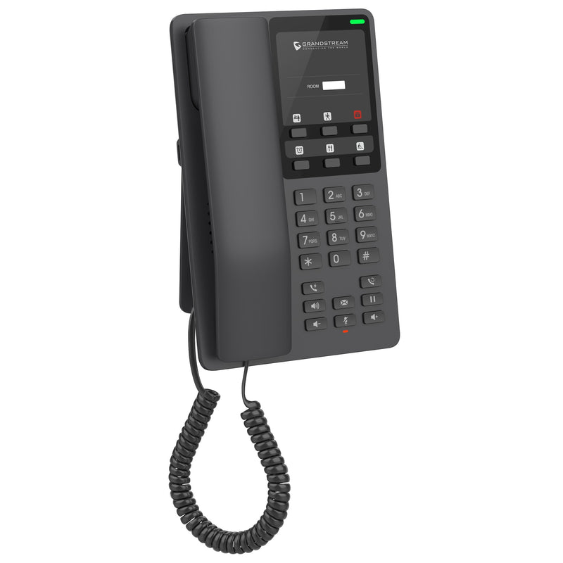 Grandstream GHP621 Compact Hotel Phone with PoE Fast Ethernet Port - Black