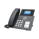 Grandstream GRP2604P 3-Line Essential IP Phone with 10 BLF Keys and Dual PoE Gigabit Ethernet Ports - Black