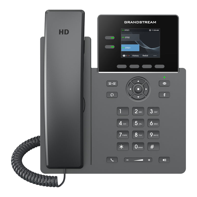 Grandstream GRP2610P 2-line Carrier-Grade IP Phone with Dual PoE Ethernet Ports