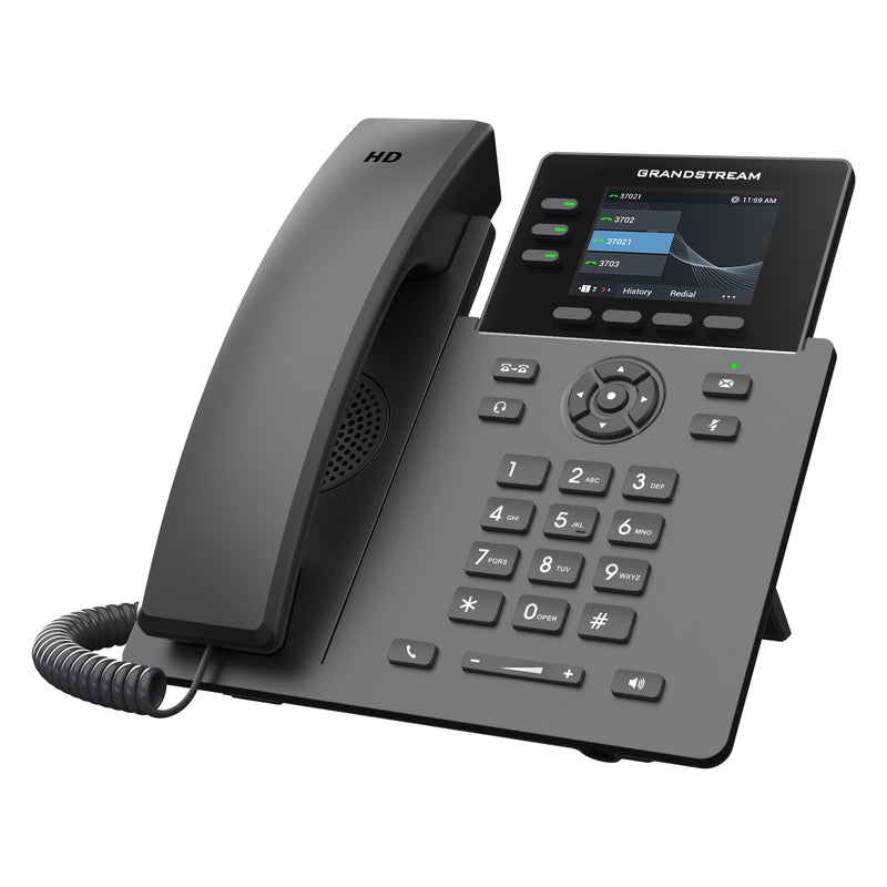 Grandstream GRP2611G 3-line Carrier-Grade IP Phone with Dual PoE Gigabit Ethernet Ports