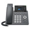 Grandstream GRP2612P 4-line Carrier-Grade IP Phone with Dual PoE Fast Ethernet Ports - Black