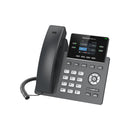 Grandstream GRP2612W 4-line Carrier-Grade IP Phone with Dual PoE Fast Ethernet Ports and Integrated Dual-band 2.4-GHz & 5-GHz Wi-Fi - Black