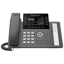 Grandstream GRP2636 12-Line Professional IP Phone with Dual PoE Gigabit Ethernet Ports, Dual-band 2.4-GHz & 5-GHz Wi-Fi and 24 MPK Extension Keys - Black