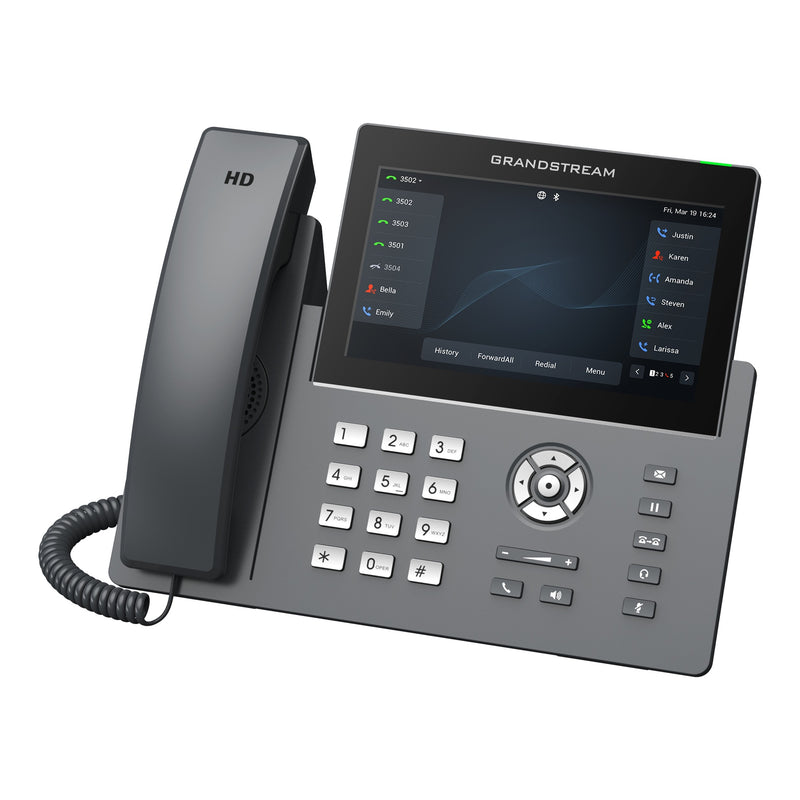 Grandstream GRP2670 12-Line Professional Carrier-Grade IP Phone with Dual PoE Gigabit Ethernet Ports, Dual-band 2.4-GHz & 5-GHz Wi-Fi - Black