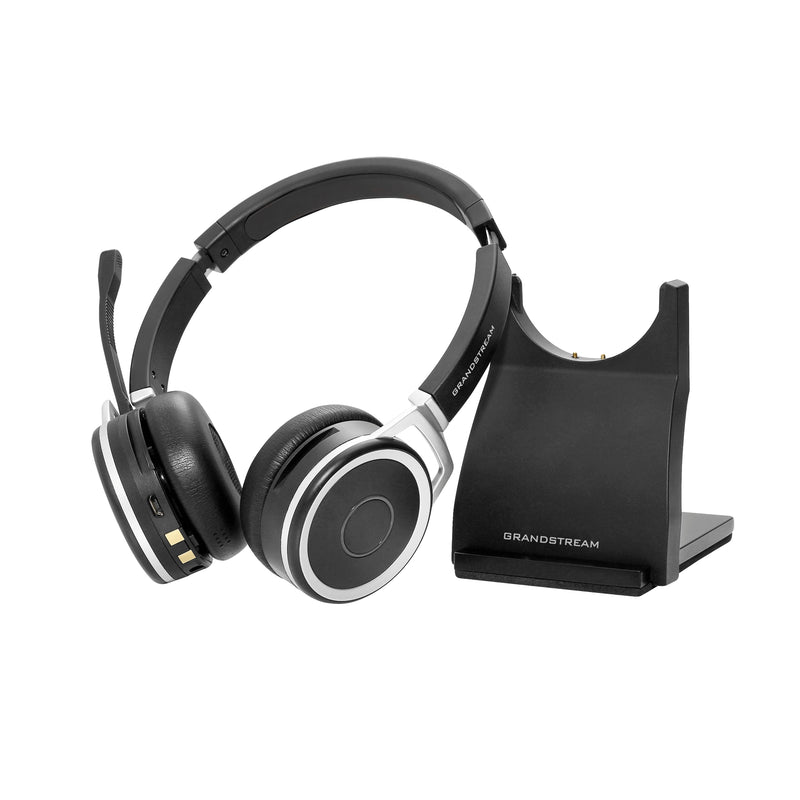 Grandstream GUV3050 Bluetooth Headset with Charging Base and USB Dongle - Black