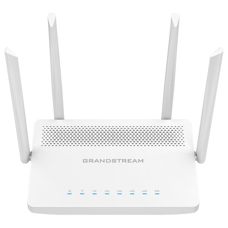 Grandstream Dual-Band 2x2 MU-MIMO Wi-Fi Router with 4 x Gigabit Ethernet LAN Ports and 1 x Gigabit Ethernet WAN Port - White