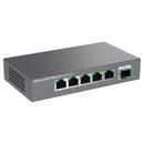 Grandstream Unmanaged 6-port 2.5 Multi-Gigabit Switch with 5 x 2.5 Gigabit Ethernet and 1 x SFP+ Ports - Grey