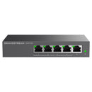 Grandstream Layer 2 Unmanaged 5-port Gigabit Ethernet Switch with 4 x PoE Output - Grey