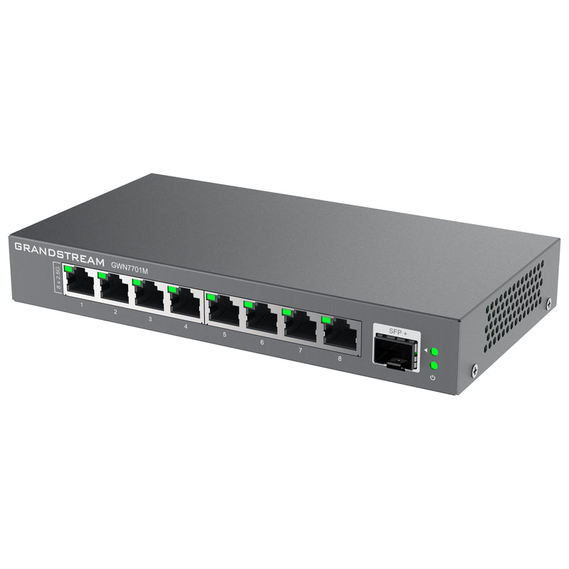 Grandstream Unmanaged 9-port 2.5 Multi-Gigabit Switch with 8 x 2.5 Gigabit Ethernet and 1 x SFP+ Ports - Grey