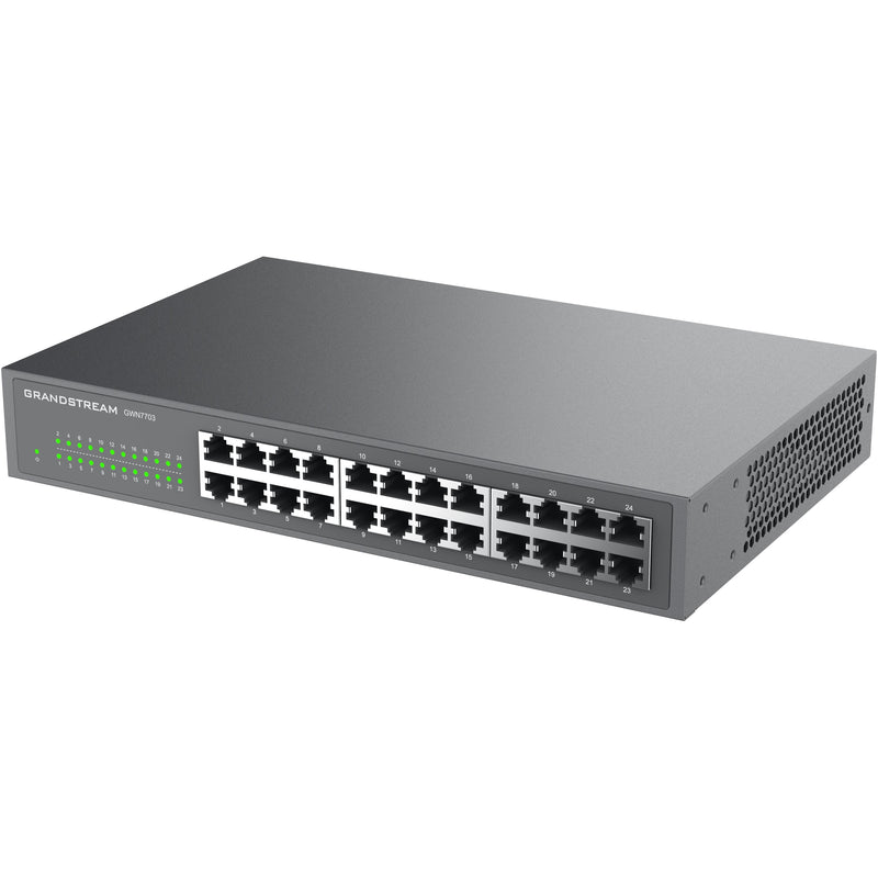 Grandstream Rackmountable Layer 2 Unmanaged 24-port Gigabit Ethernet Switch - Grey