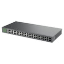 Grandstream Rackmountable Layer 2 Unmanaged 50-port Ethernet Switch with 48 x Gigabit Ports and 2 x SFP Ports - Grey (CALL FOR QUOTE)