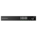 Grandstream Rackmountable Enterprise Layer 2+ 10-port Managed Network Switch with 8 x Gigabit Ethernet Ports and 2 x SFP Ports - Grey (CALL FOR QUOTE)