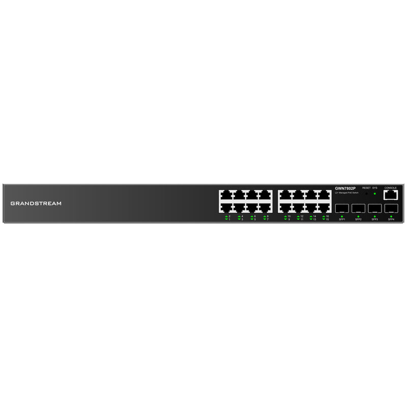 Grandstream Rackmountable Enterprise Layer 2+ 20-port Managed PoE Network Switch with 16 x PoE Gigabit Ethernet Ports and 4 x SFP Ports - Grey (CALL FOR QUOTE)