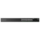 Grandstream Rackmountable Enterprise Layer 2+ 20-port Managed Network Switch with 16 x Gigabit Ethernet Ports and 4 x SFP Ports - Grey