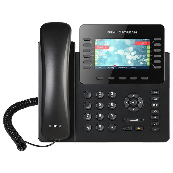 Grandstream GXP2170 Enterprise 12-Line IP Phone for High-Volume Users with Dual PoE Gigabit Ethernet Ports - Black