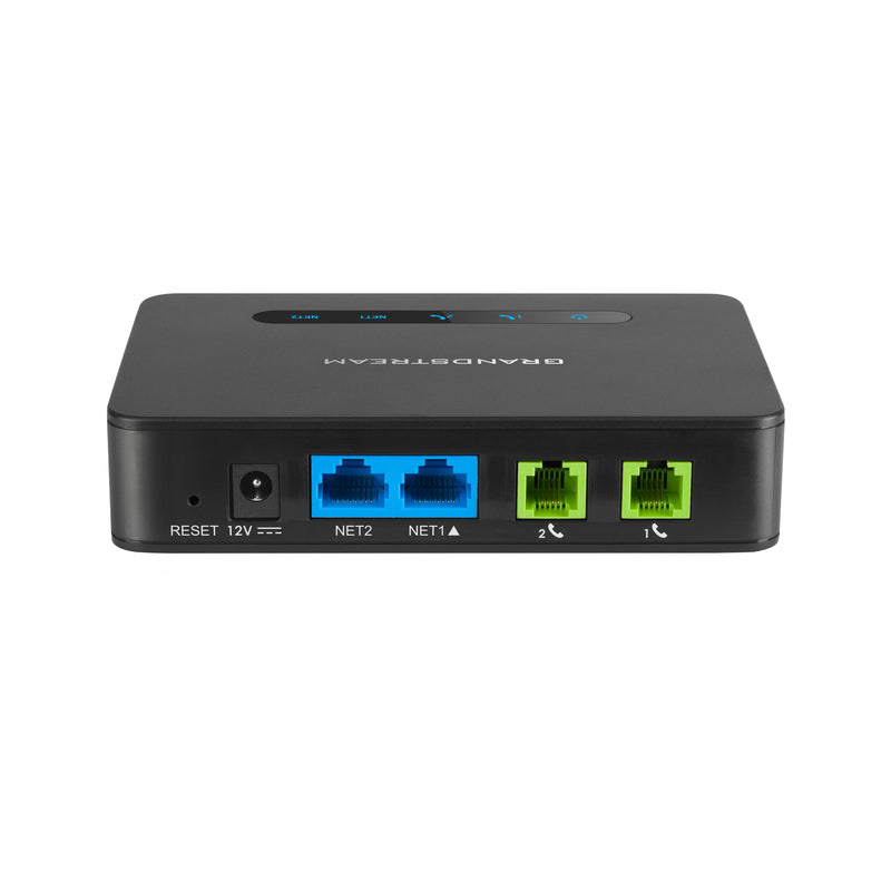 Grandstream HT812 Powerful 2-port ATA with Gigabit NAT Router - Black