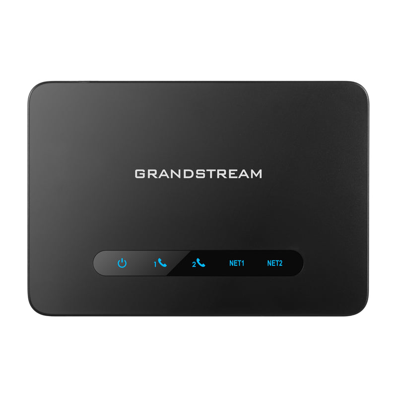 Grandstream HT812 Powerful 2-port ATA with Gigabit NAT Router - Black