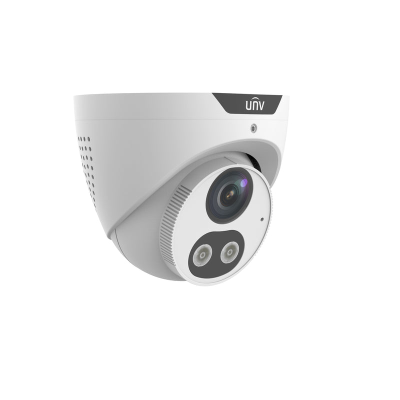 Uniview IPC3618SB-ADF28KMC-I0 8MP HD Intelligent IR Light and Audible Warning 2.8-mm Fixed Eyeball Network Camera - White