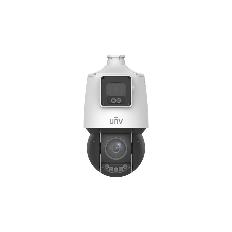 Uniview IPC94144SFW-X25-F40C 4MP+4MP Lighthunter Dual-lens Network 25x Zoom PTZ Camera - White