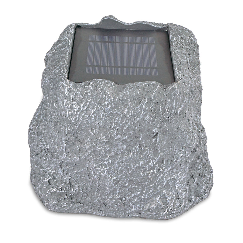 Victrola Solar Charging Wireless Waterproof Bluetooth Outdoor Rock Speakers - Pair - Grey
