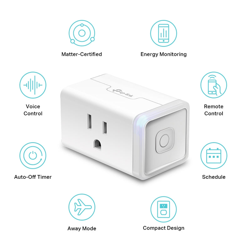 TP-Link Kasa Smart Energy Monitoring Wi-Fi Plug Slim - White