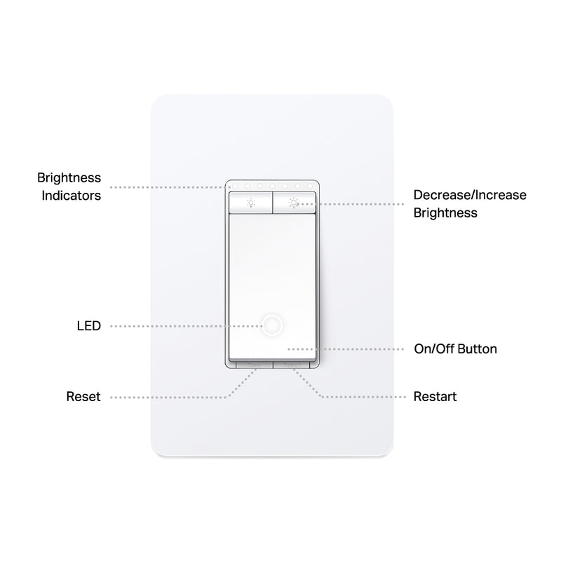 TP-Link Kasa Smart Wi-Fi Dimmer Matter Light Switch 3-pack - White