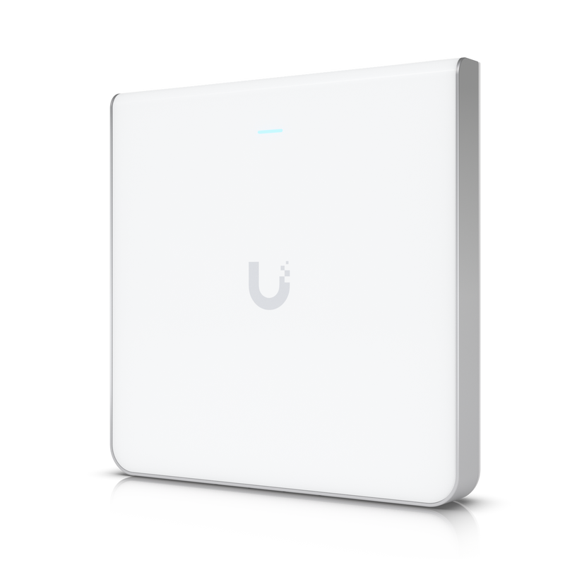 Ubiquiti Wall-mount Wi-Fi 6 AP 2.5 GbE, Built-in POE Switch, 10.2 Gbps OTA, 600+ Client Capacity - White