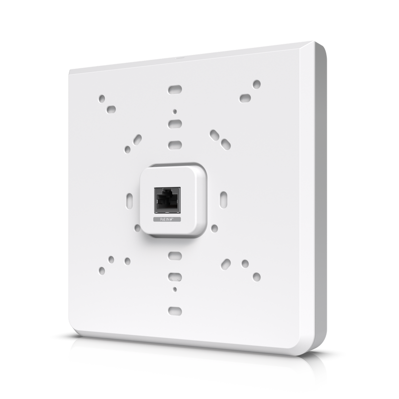 Ubiquiti Wall-mount Wi-Fi 6 AP 2.5 GbE, Built-in POE Switch, 10.2 Gbps OTA, 600+ Client Capacity - White