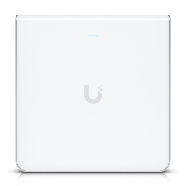 Ubiquiti Wall-mount Wi-Fi 6 AP 2.5 GbE, Built-in POE Switch, 10.2 Gbps OTA, 600+ Client Capacity - White